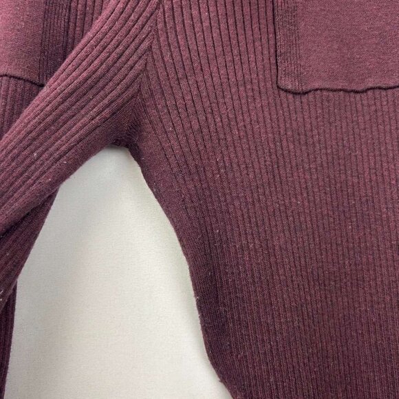 Lululemon Women's Small Burgundy Ribbed Knit Jogger Pants With Pink Drawstring - Picture 15 of 16